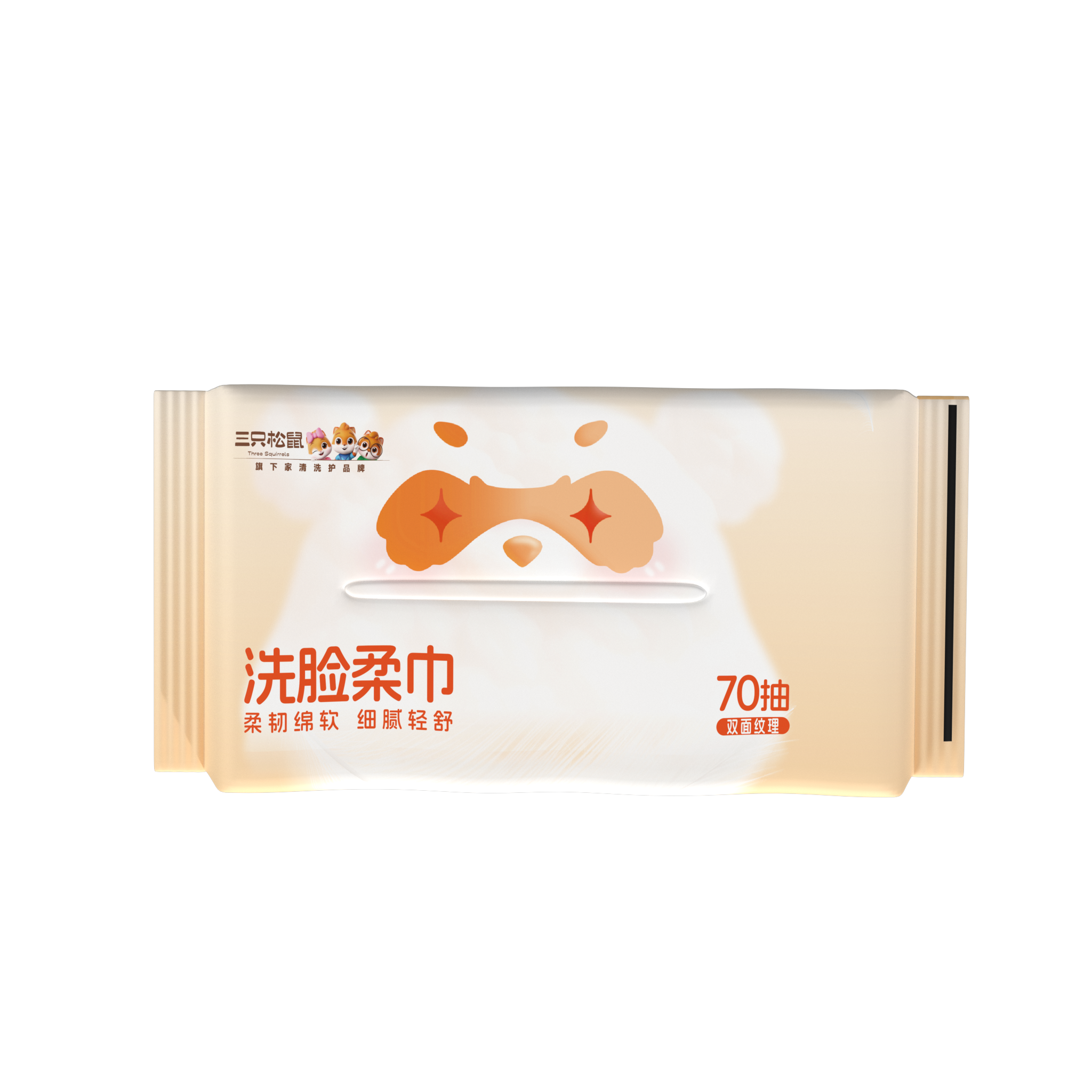 熊猫亮亮-洗脸柔巾70抽