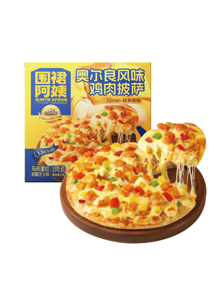 围裙阿姨_披萨/奥尔良风味鸡肉味/200克