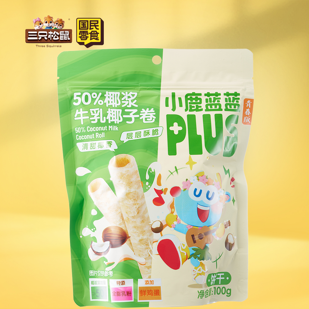 小鹿蓝蓝-50%椰浆牛乳椰子卷100g