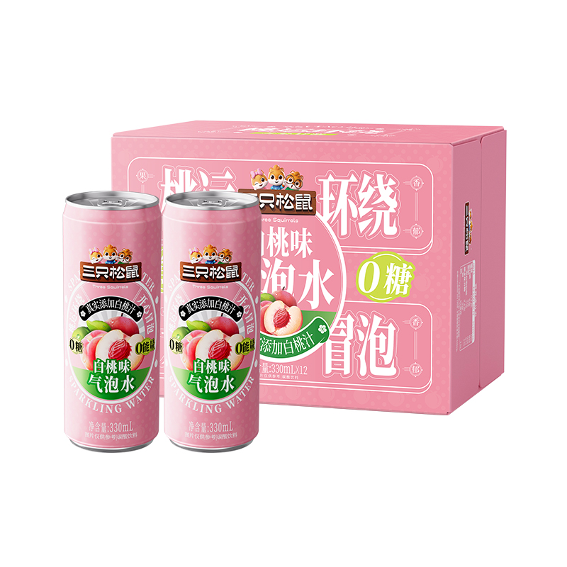 三只松鼠气泡水/白桃味/330ml