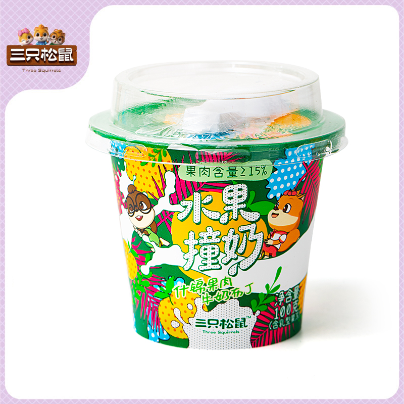 水果撞奶布丁什锦果肉100g