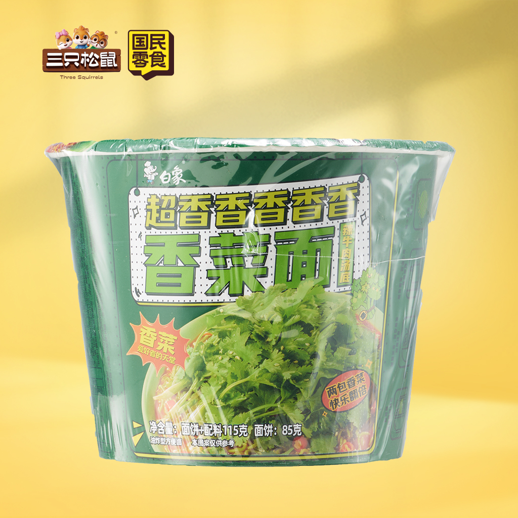 白象香菜面桶装115g