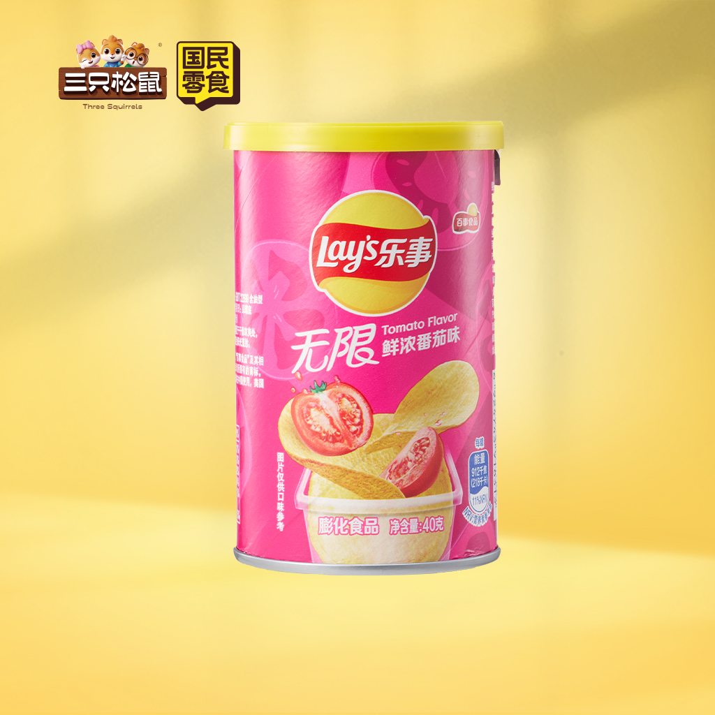 乐事薯片40g鲜浓番茄罐装