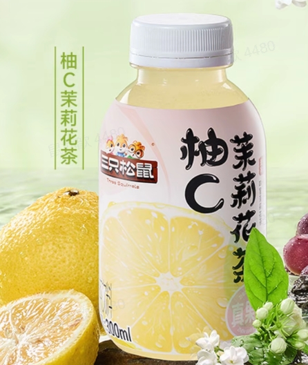 三只松鼠_柚C茉莉果味茶300ml