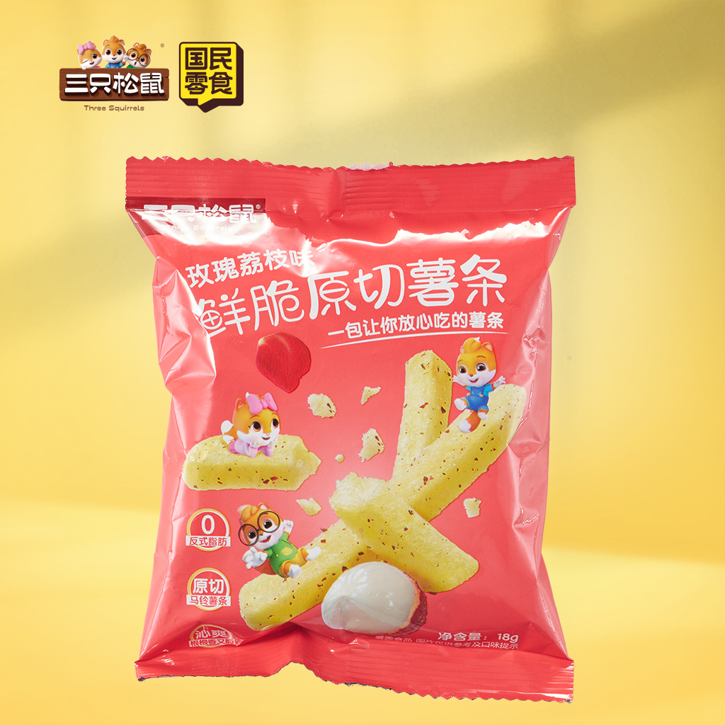 鲜脆原切薯条玫瑰荔枝味18g