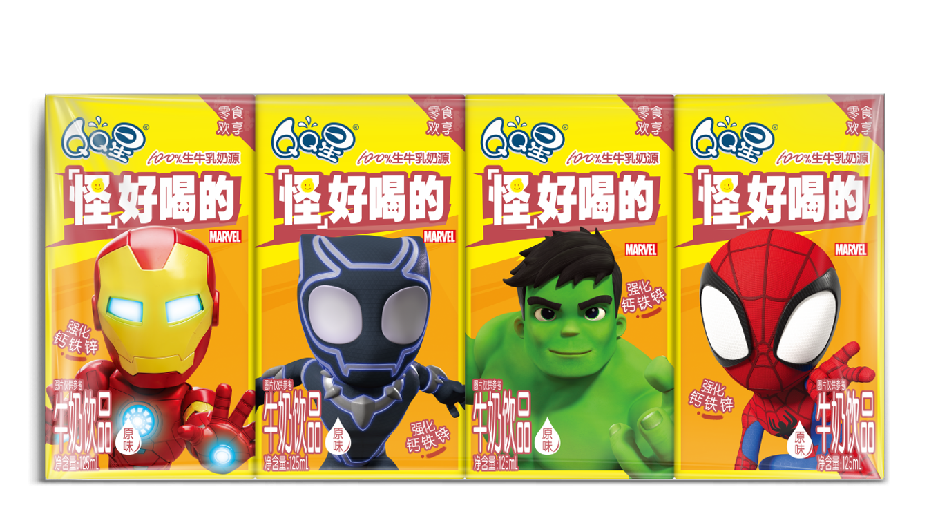 伊利QQ星牛奶饮品原味125ml*4