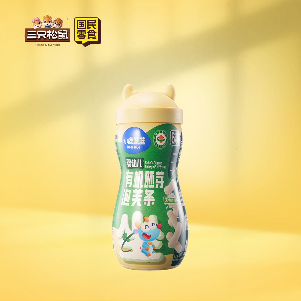 小鹿蓝蓝-婴幼儿有机胚芽泡芙条米香原味30g