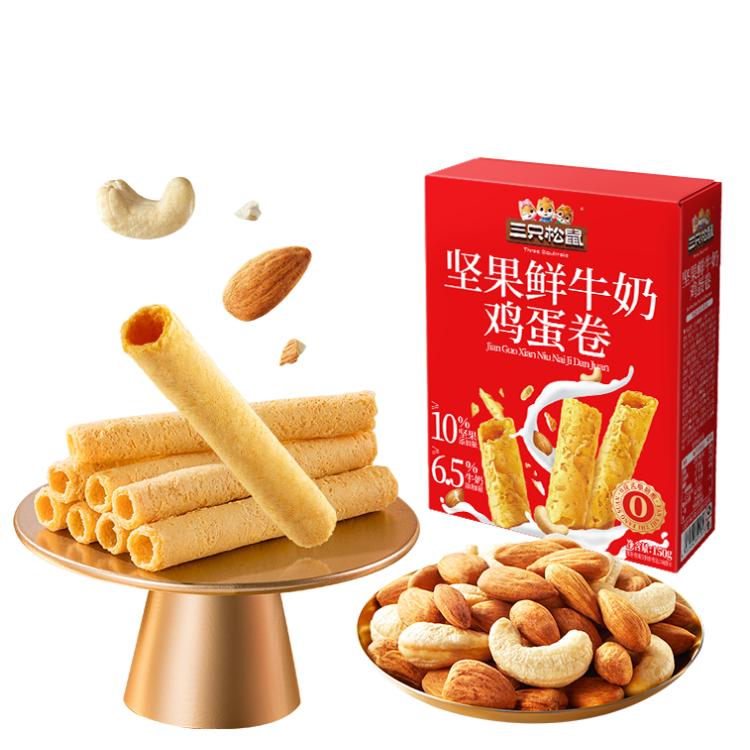 坚果鲜牛奶鸡蛋卷/黄油味/150g