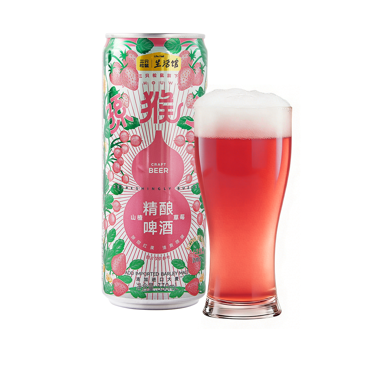孙猴王山楂草莓330ml