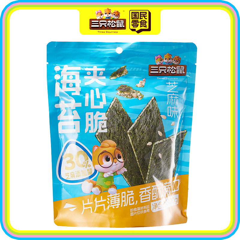 社区零食_海苔夹心脆芝麻味/++/100g