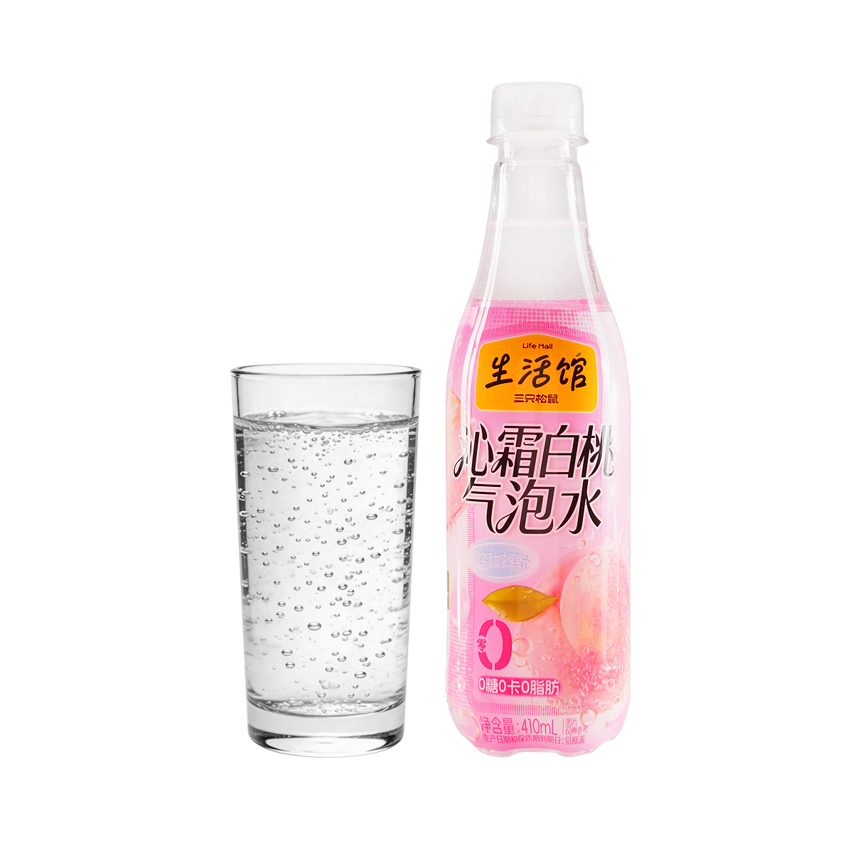 沁霜白桃气泡水410ml