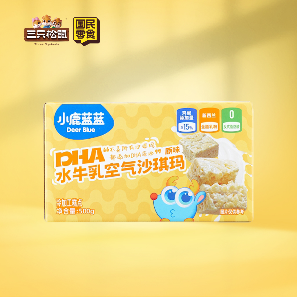 小鹿蓝蓝-DHA水牛乳空气沙琪玛原味500g