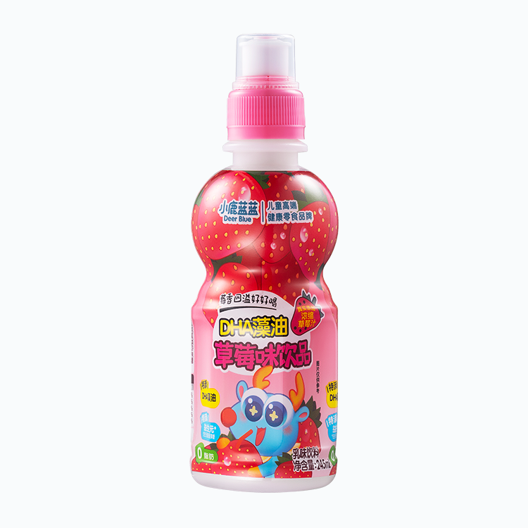 小鹿蓝蓝-DHA藻油乳味饮品草莓味245ml