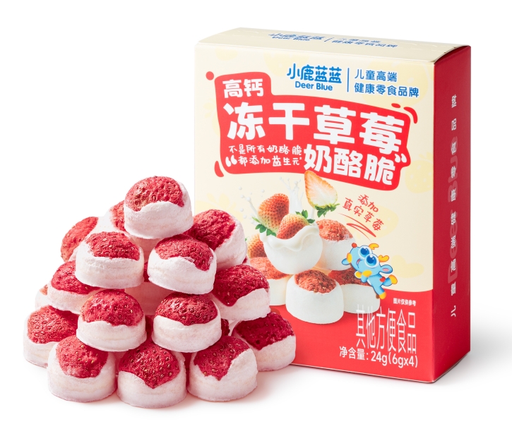 小鹿蓝蓝-高钙冻干草莓奶酪脆24g