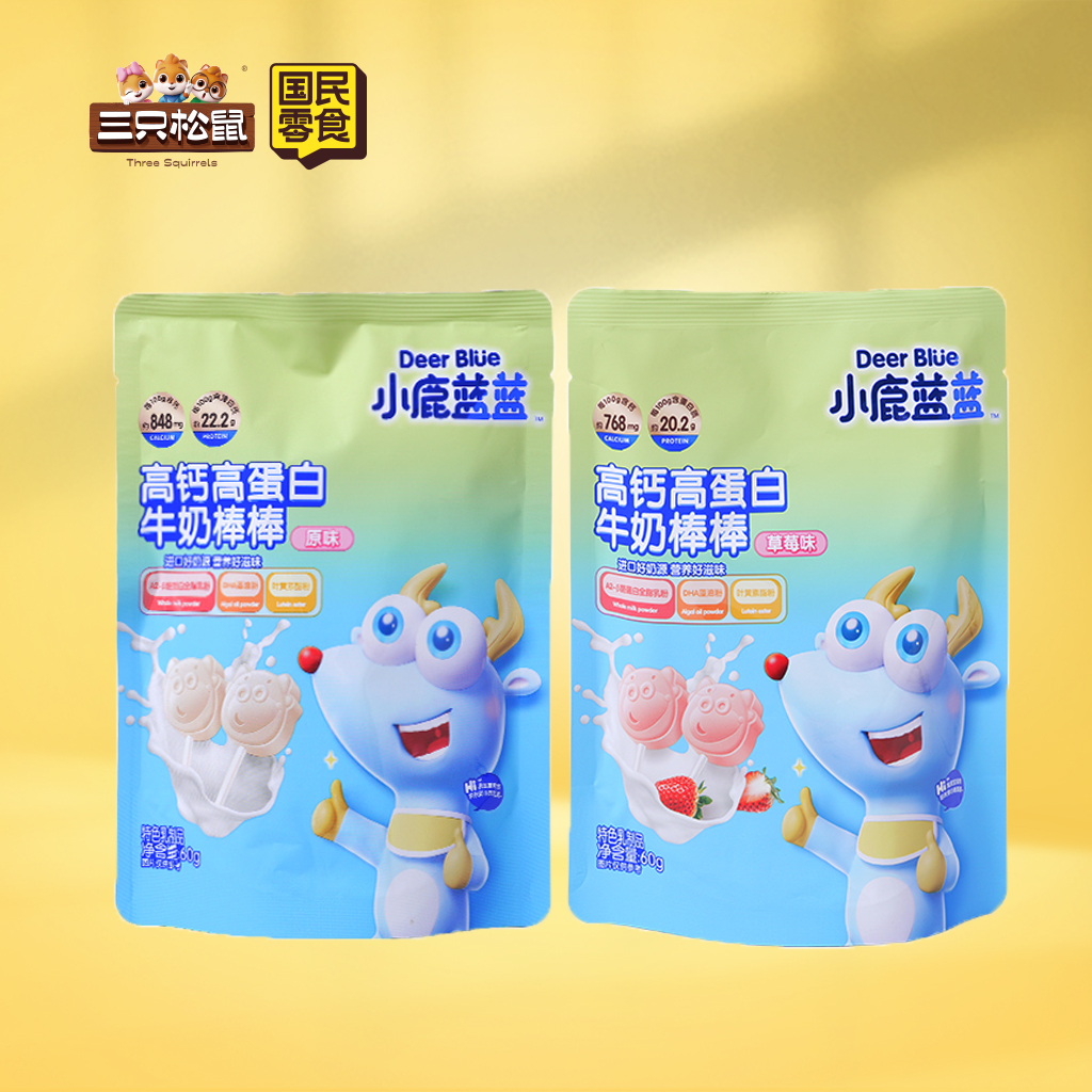 小鹿蓝蓝-高钙高蛋白牛奶棒棒原味60g​