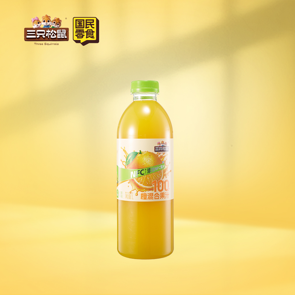 三只松鼠100%橙复合果汁1L