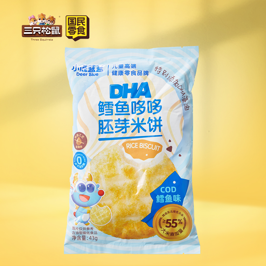 小鹿蓝蓝-DHA鳕鱼哆哆胚芽米饼43g