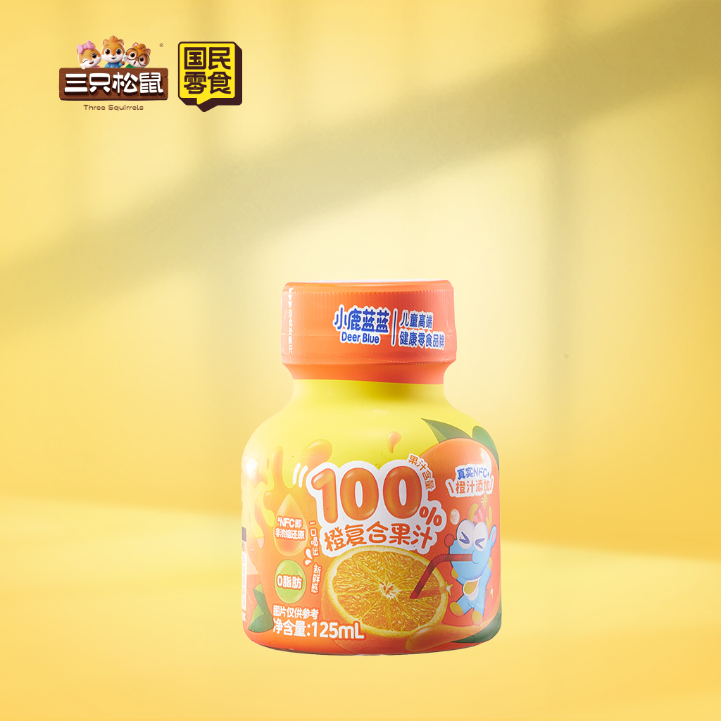 小鹿蓝蓝-100%橙复合果汁125ml