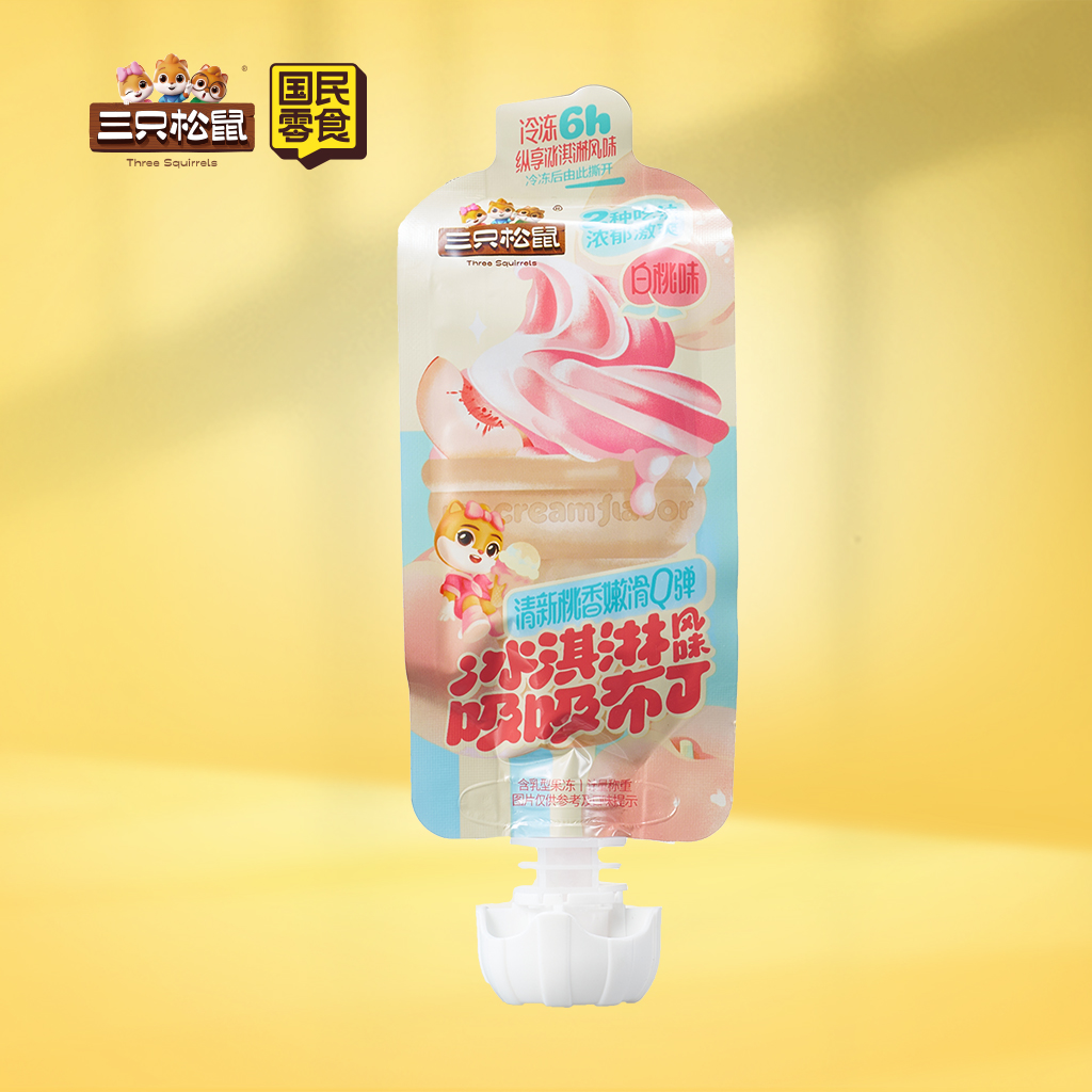 吸吸冰淇淋布丁白桃味计量