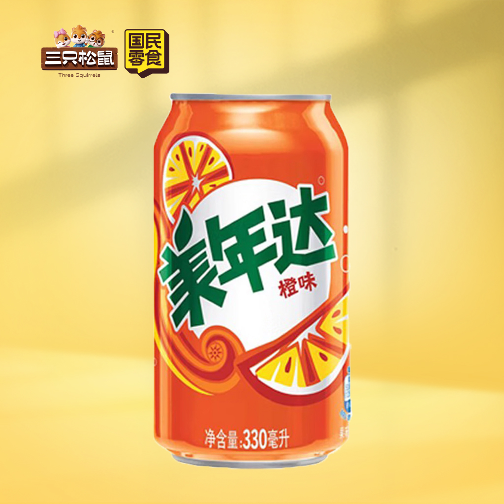 百事美年达橙味汽水330ml