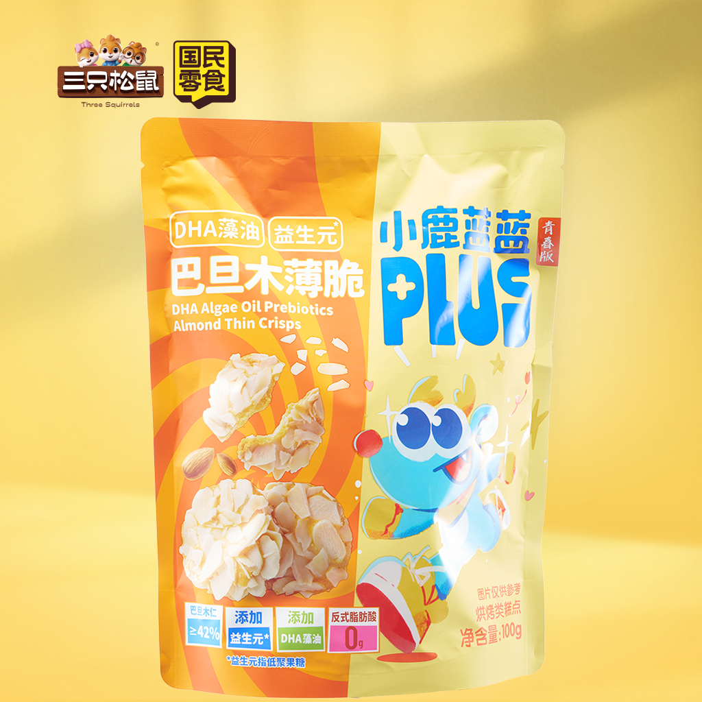 小鹿蓝蓝-DHA藻油益生元巴旦木薄脆100g