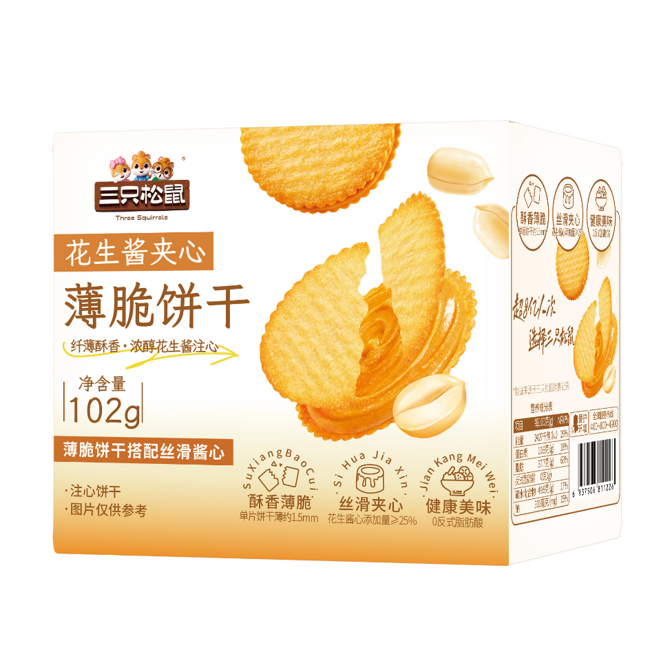 社区零食_夹心薄饼/花生酱味/102g