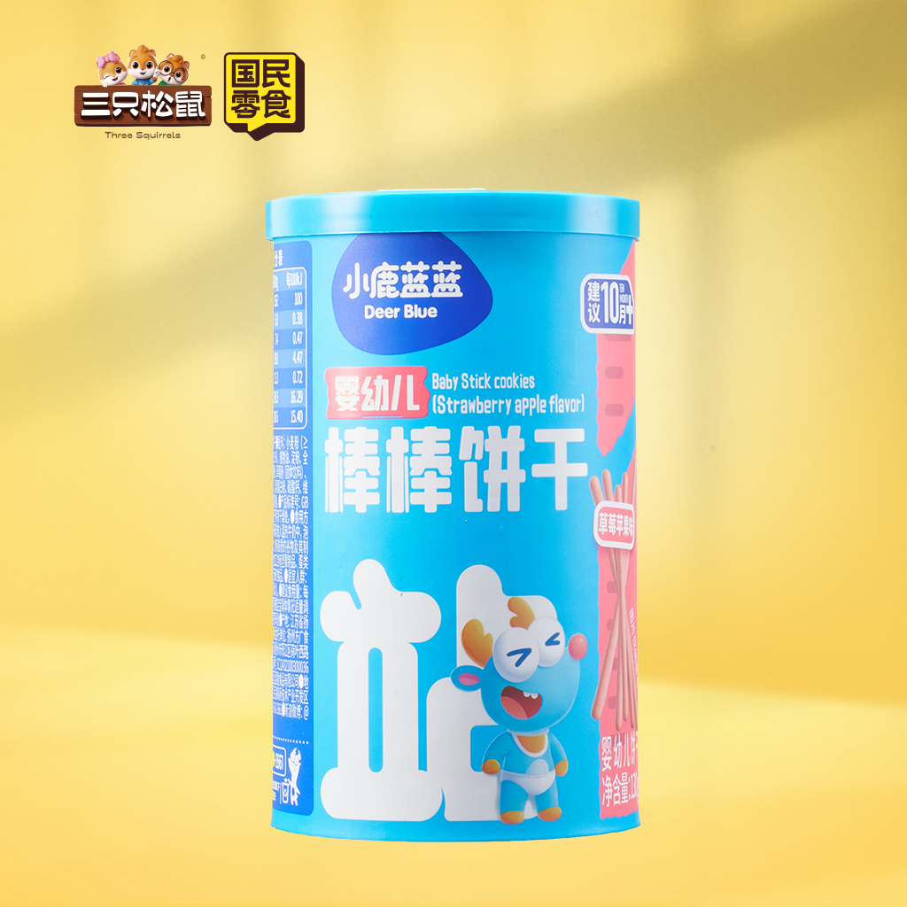 小鹿蓝蓝-婴幼儿棒棒饼干草莓苹果味130g