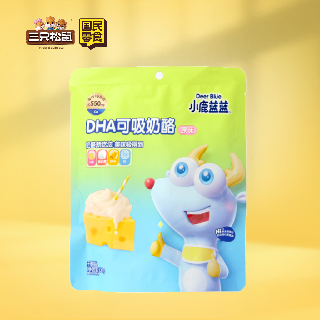 小鹿蓝蓝-DHA可吸奶酪原味100g